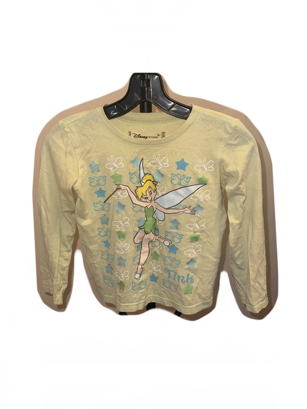 Disney Kids Tinker Bell Yellow Long-Sleeve Top